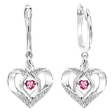 BW James Jewelers Earrings 16 Page Christmas Catalog Offer SS Diamond ROL-Birthst Heart Pink Tourmaline Basics Earring 1/165Ct