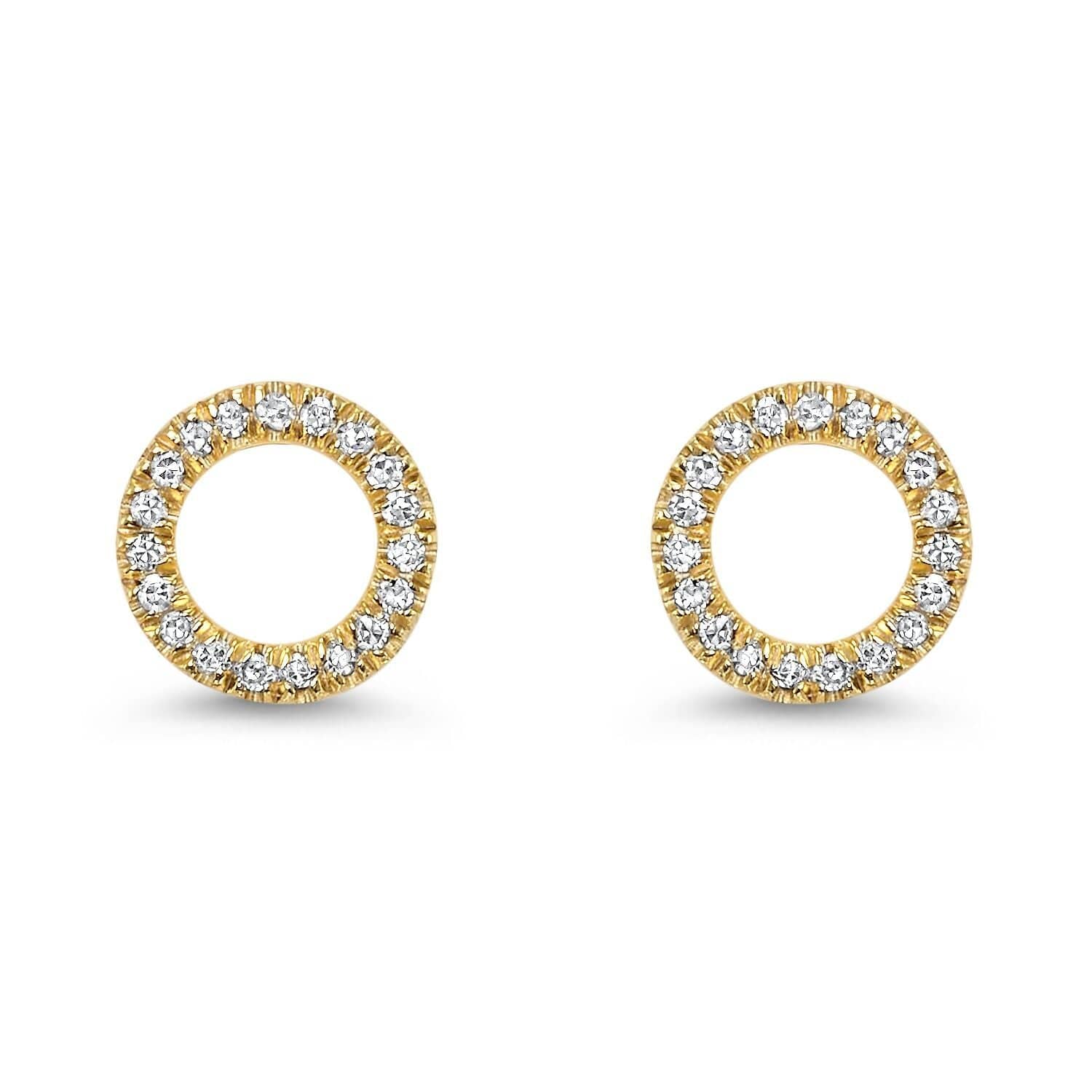BW James Jewelers Earrings Circle Shape Diamond Earrings