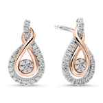 BW James Jewelers Earrings Gold & Silver Diamond Earrings