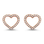 BW James Jewelers Earrings Heart Shape Diamond Earrings
