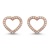 BW James Jewelers Earrings Heart Shape Diamond Earrings