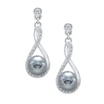 BW James Jewelers Earrings Silver and Pearl Earrings