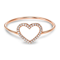 BW James Jewelers Fashion Ring 14k Rose Gold Heart Diamond Ring