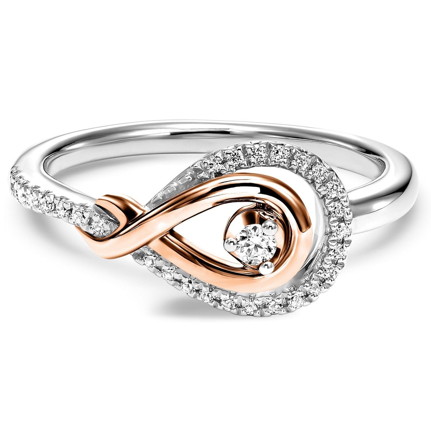 BW James Jewelers Fashion Ring Gold & Silver Diamond Ring 1/6ctw