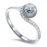 BW James Jewelers Fashion Ring Sterling Silver Pearl Ring