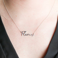 BW James Jewelers Lee Flames Script Necklace