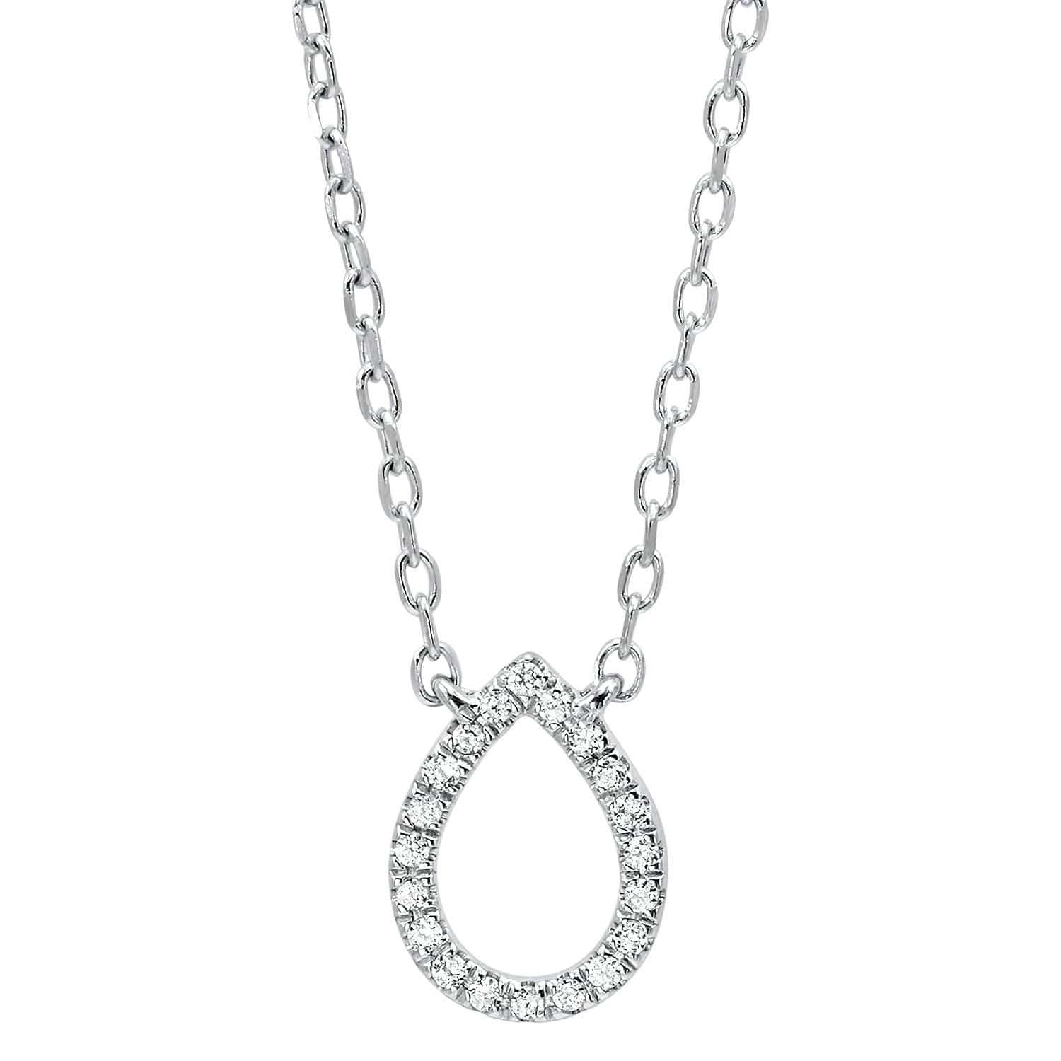 BW James Jewelers Necklace 14k Diamond Pear Pendant