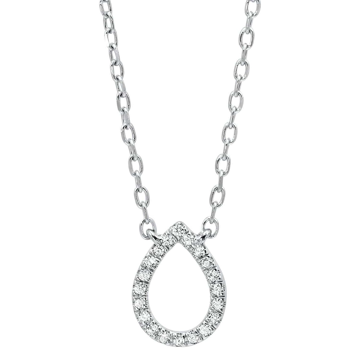 BW James Jewelers Necklace 14k Diamond Pear Pendant