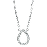 BW James Jewelers Necklace 14k Diamond Pear Pendant