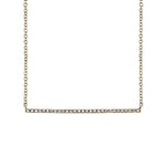 BW James Jewelers Necklace 14k White Gold Diamond Bar Necklace