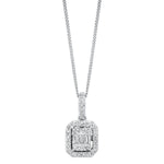 BW James Jewelers Necklace Diamond Cluster Pendant