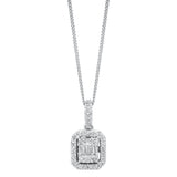 BW James Jewelers Necklace Diamond Cluster Pendant