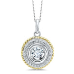 BW James Jewelers Necklace Floral Silver Pendant