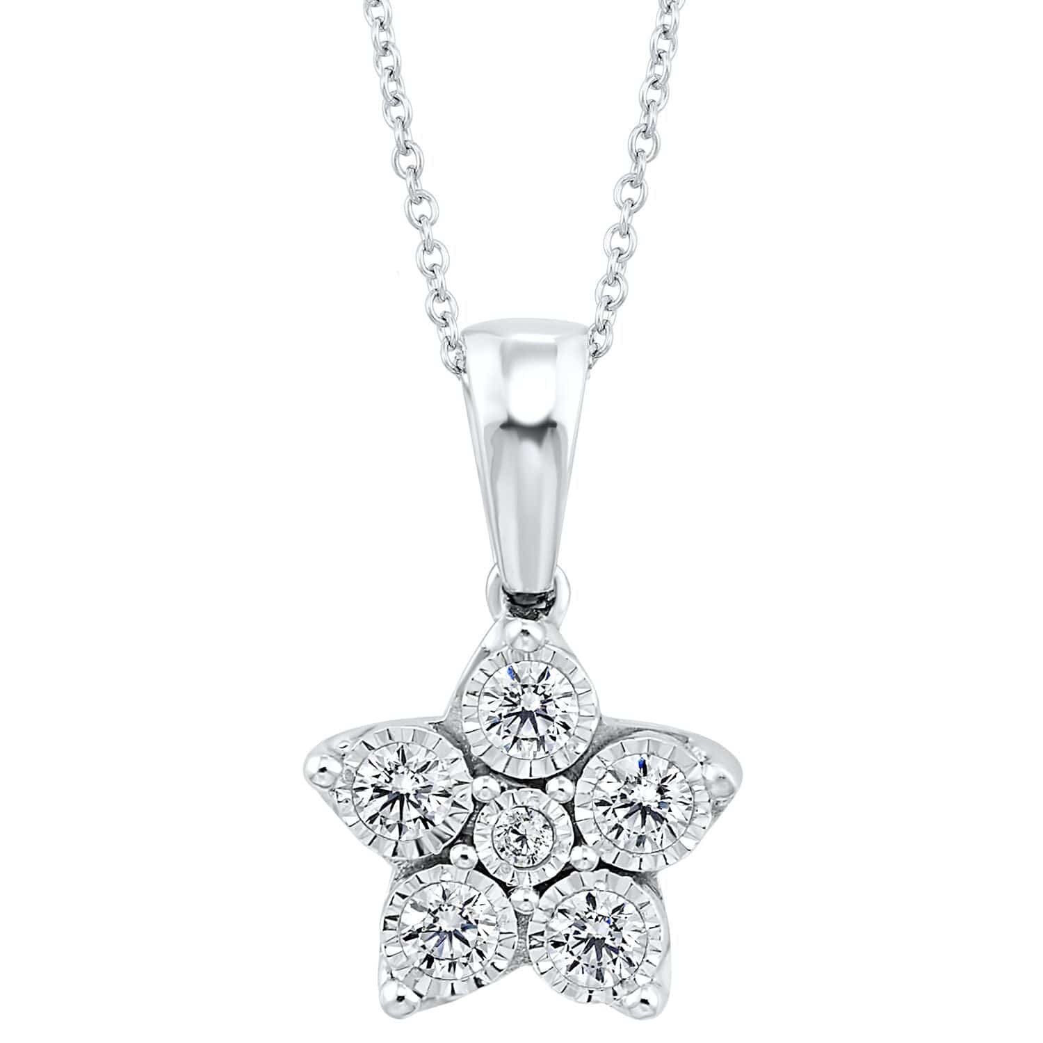 BW James Jewelers Necklace Silver and Diamond Pendant