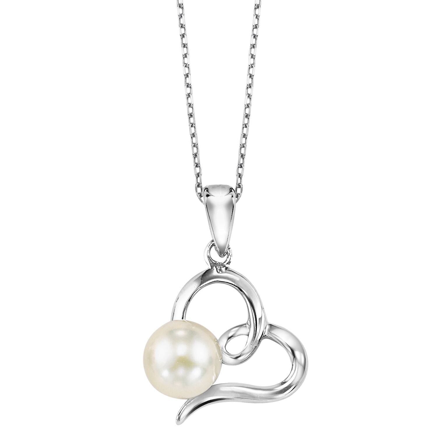 BW James Jewelers Necklace Silver and Pearl Pendant