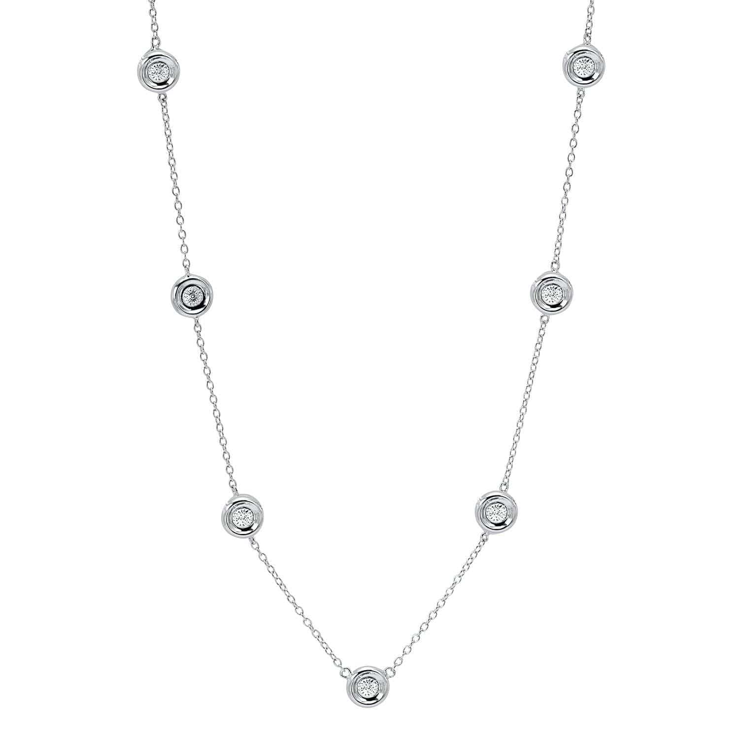 BW James Jewelers Necklace Silver Diamonds By The Yard Necklace