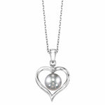 BW James Jewelers Necklace Silver Pearl Pendant
