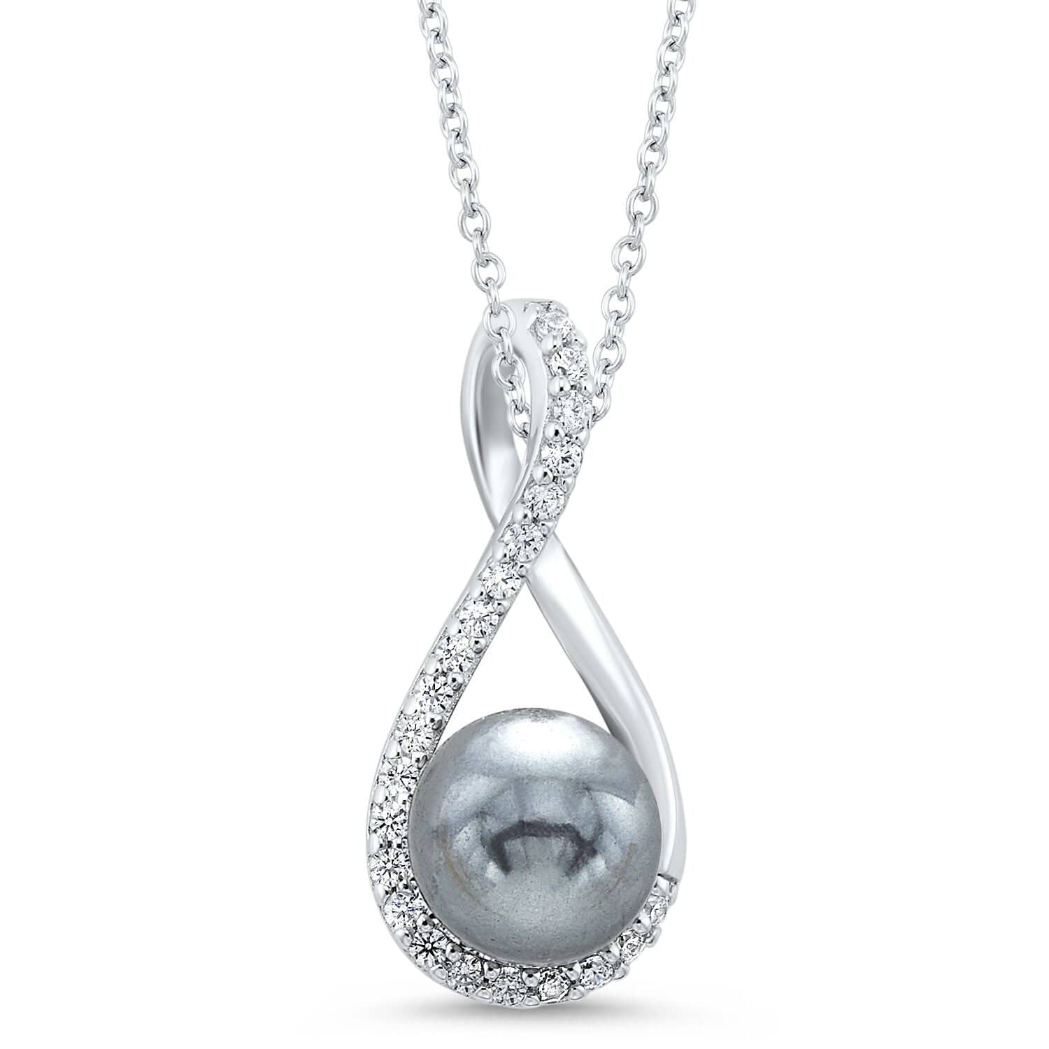 BW James Jewelers Necklace Silver Pearl Pendant