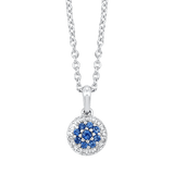 BW James Jewelers Pendant 16 Page Christmas Catalog Offer 14K Diamond and Sapphire Pendant 1/5 gtw