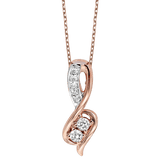 BW James Jewelers Pendant 16 Page Christmas Catalog Offer 14K Diamond Two Stone Pendant 1/5 ctw
