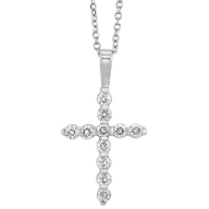 BW James Jewelers Pendant 16 Page Christmas Catalog Offer 14KTW Diamond Cross Fashion Pendant 1/10Ct