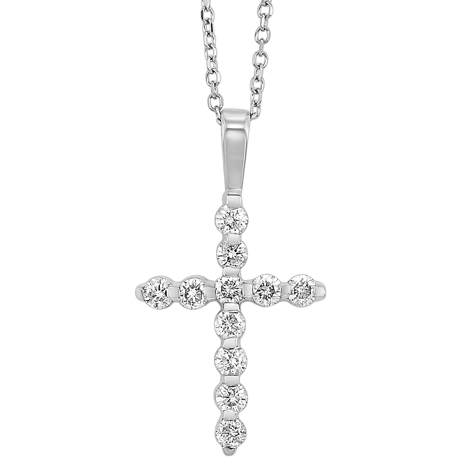 BW James Jewelers Pendant 16 Page Christmas Catalog Offer 14KTW Diamond Cross Fashion Pendant 1/10Ct