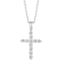 BW James Jewelers Pendant 16 Page Christmas Catalog Offer 14KTW Diamond Cross Fashion Pendant 1/4Ct