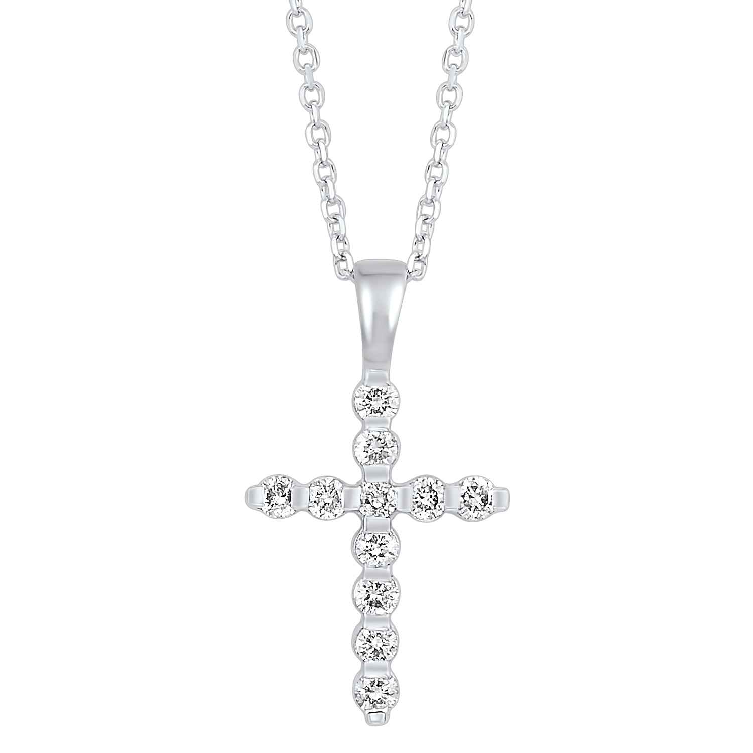 BW James Jewelers Pendant 16 Page Christmas Catalog Offer 14KTW Diamond Cross Fashion Pendant 1/4Ct