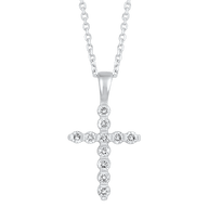 BW James Jewelers Pendant 16 Page Christmas Catalog Offer 14KTW Diamond Cross Fashion Pendant 1/5Ct