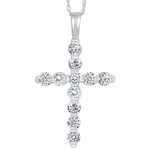 BW James Jewelers Pendant 16 Page Christmas Catalog Offer 14KTW Diamond Cross Fashion Pendant 1Ct