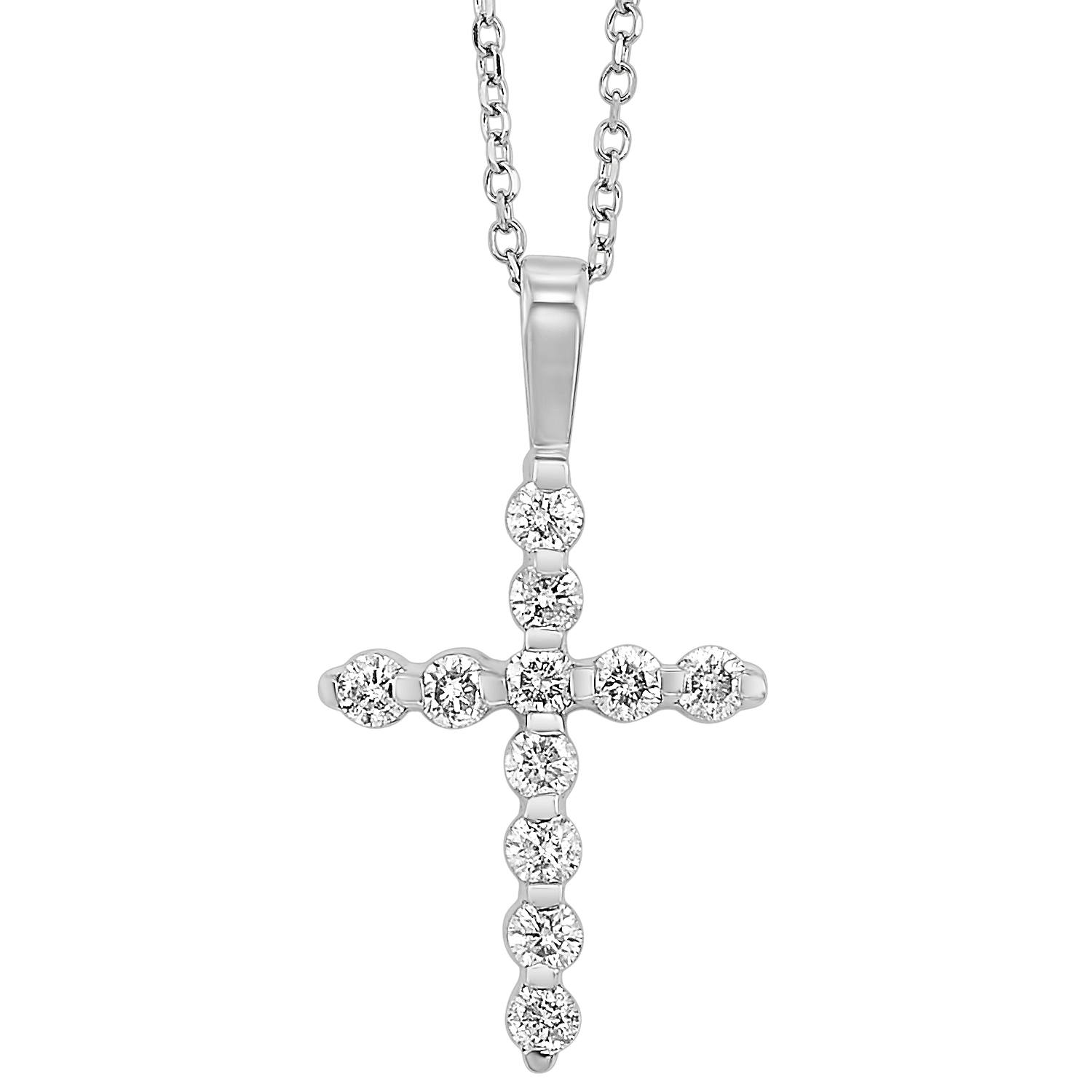 BW James Jewelers Pendant 16 Page Christmas Catalog Offer 14KTW Diamond Cross Fashion Pendant 3/4Ct