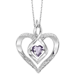 BW James Jewelers Pendant 16 Page Christmas Catalog Offer SS Diamond ROL-Birthst Heart Alexandrite Basics Pendant 1/250Ct