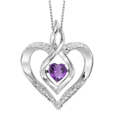 BW James Jewelers Pendant 16 Page Christmas Catalog Offer SS Diamond ROL-Birthst Heart Amethyst Basics Pendant 1/250Ct