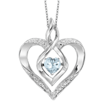BW James Jewelers Pendant 16 Page Christmas Catalog Offer SS Diamond ROL-Birthst Heart Aquamarine Basics Pendant 1/250Ct