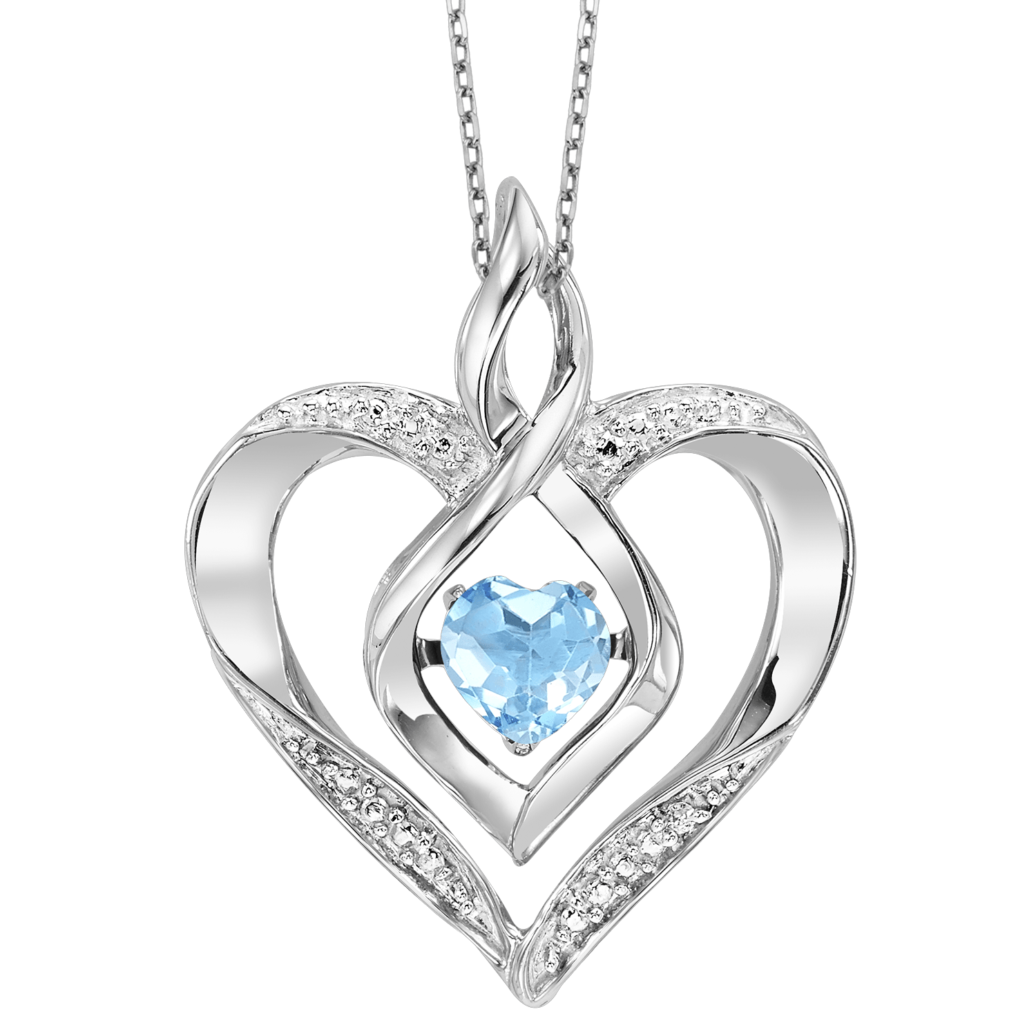 BW James Jewelers Pendant 16 Page Christmas Catalog Offer SS Diamond ROL-Birthst Heart Blue Topaz Basics Pendant 1/250Ct