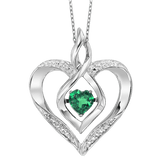 BW James Jewelers Pendant 16 Page Christmas Catalog Offer SS Diamond ROL-Birthst Heart Emerald Basics Pendant 1/250Ct