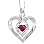 BW James Jewelers Pendant 16 Page Christmas Catalog Offer SS Diamond ROL-Birthst Heart Garnet Basics Pendant 1/250Ct