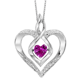 BW James Jewelers Pendant 16 Page Christmas Catalog Offer SS Diamond ROL-Birthst Heart Pink Tourmaline Basics Pendant 1/250Ct