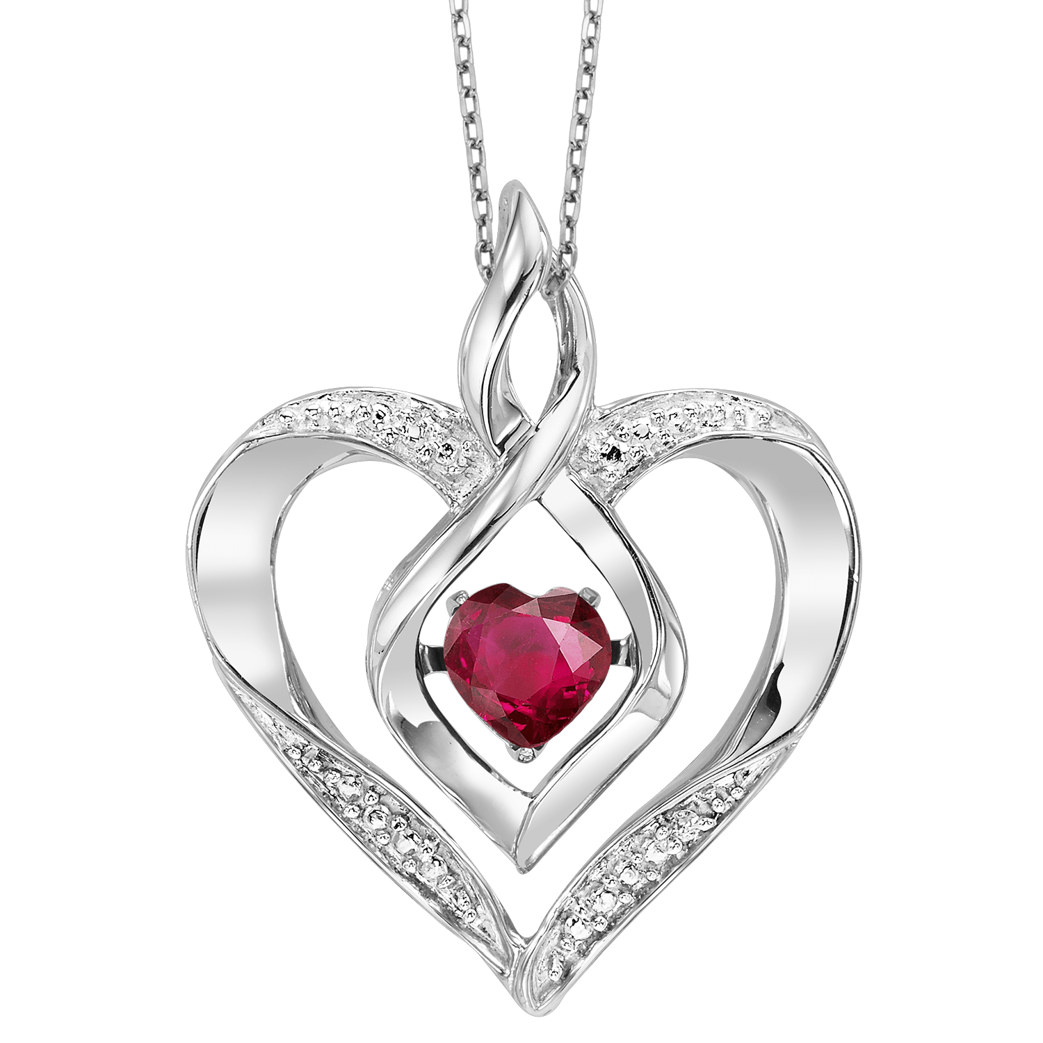 BW James Jewelers Pendant 16 Page Christmas Catalog Offer SS Diamond ROL-Birthst Heart Ruby Basics Pendant 1/250Ct