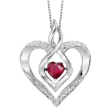 BW James Jewelers Pendant 16 Page Christmas Catalog Offer SS Diamond ROL-Birthst Heart Ruby Basics Pendant 1/250Ct
