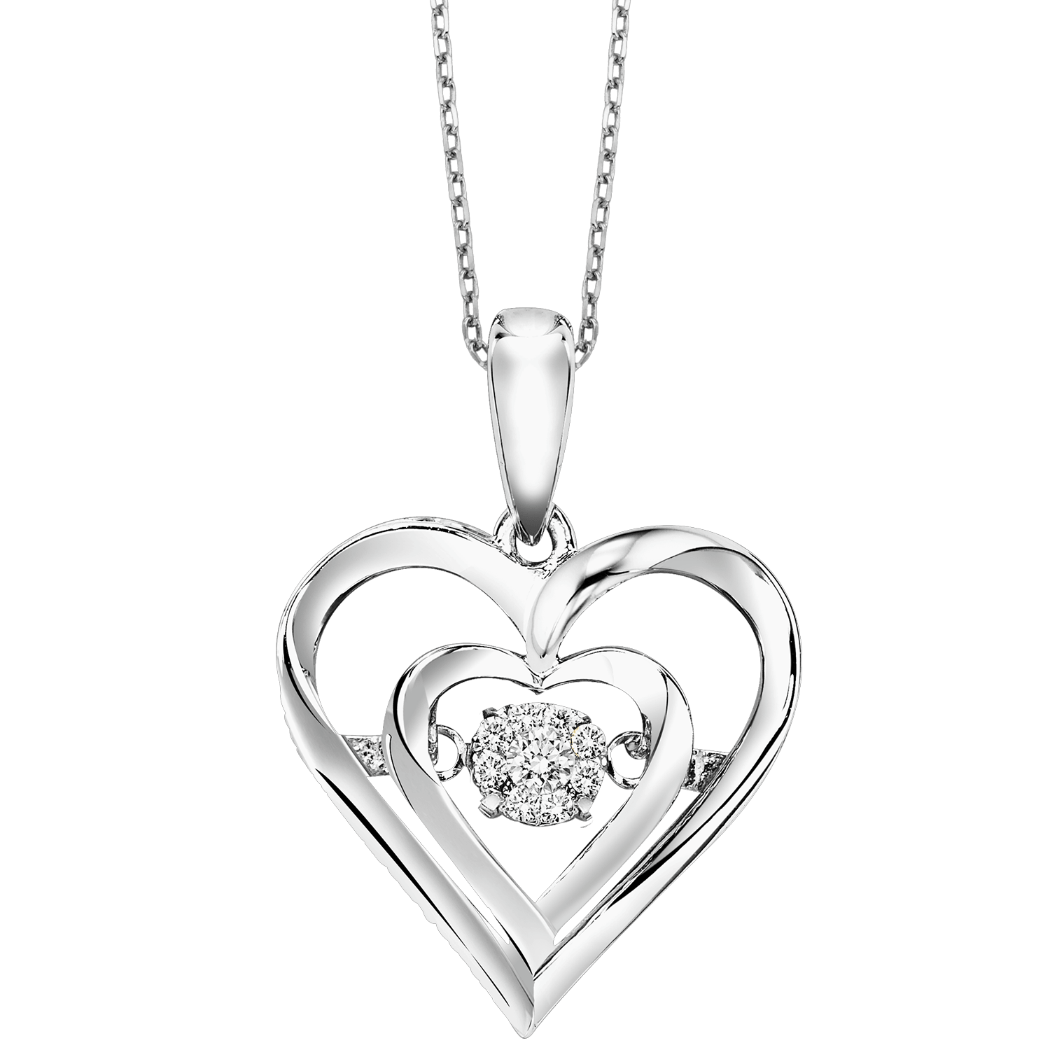 BW James Jewelers Pendant 16 Page Christmas Catalog Offer SS Diamond ROL Heart Fashion Pendant 1/50Ct