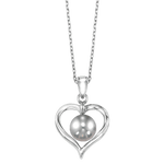 BW James Jewelers Pendant 16 Page Christmas Catalog Offer SS Yangtze Grey Pearl Heart Fashion Pendant