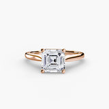 BW James Jewelers setting 9K Rose Gold / Asscher Solitaire ring 1