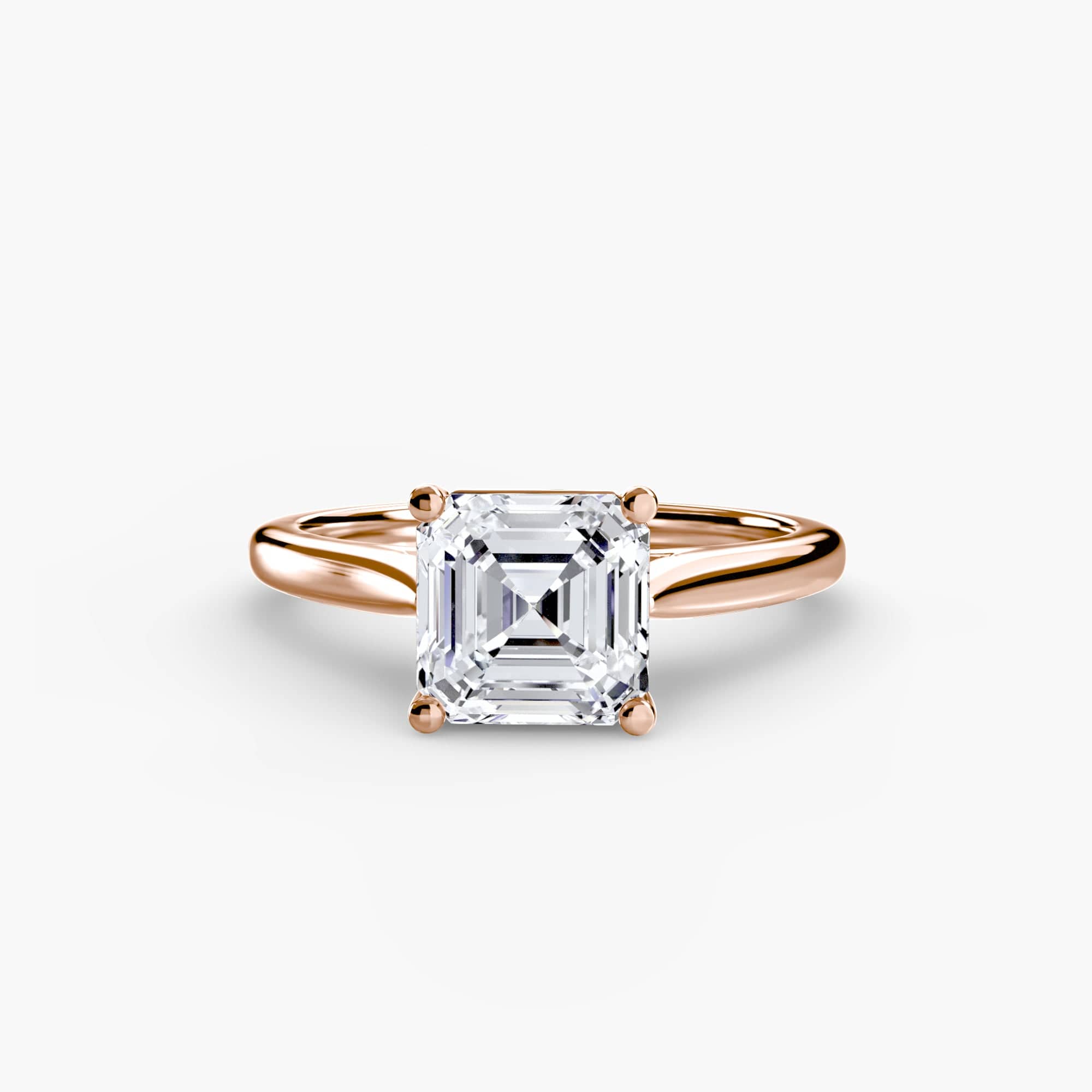 BW James Jewelers setting 9K Rose Gold / Asscher Solitaire ring 1