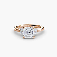 BW James Jewelers setting 9K Rose Gold / Asscher The Celestial Cluster Ring 2