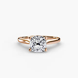 BW James Jewelers setting 9K Rose Gold / Cushion Solitaire ring 1