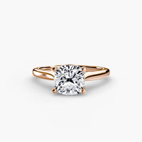 BW James Jewelers setting 9K Rose Gold / Cushion Solitaire ring 1