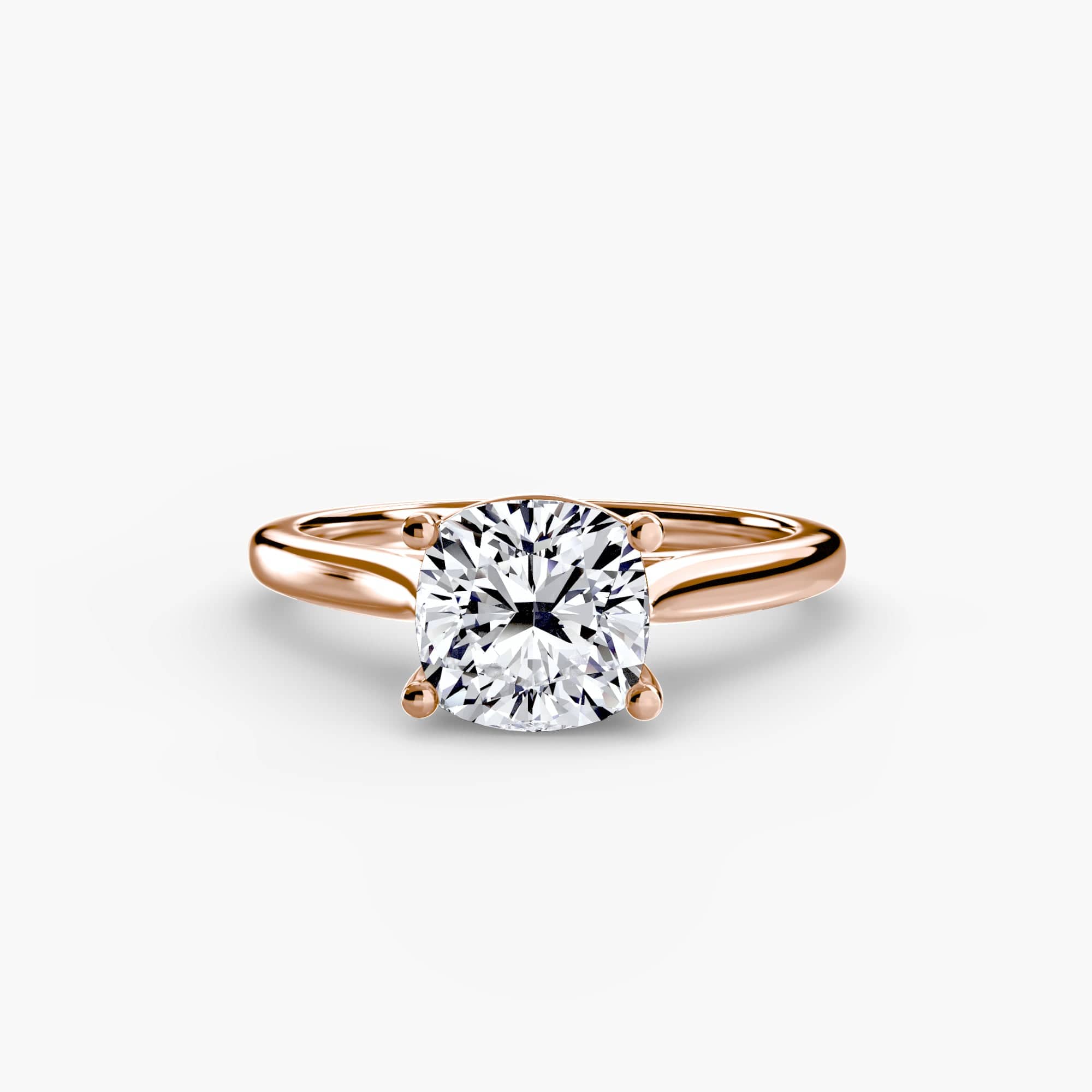 BW James Jewelers setting 9K Rose Gold / Cushion Solitaire ring 1