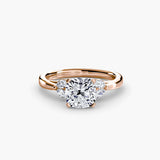 BW James Jewelers setting 9K Rose Gold / Cushion The Celestial Cluster Ring 2