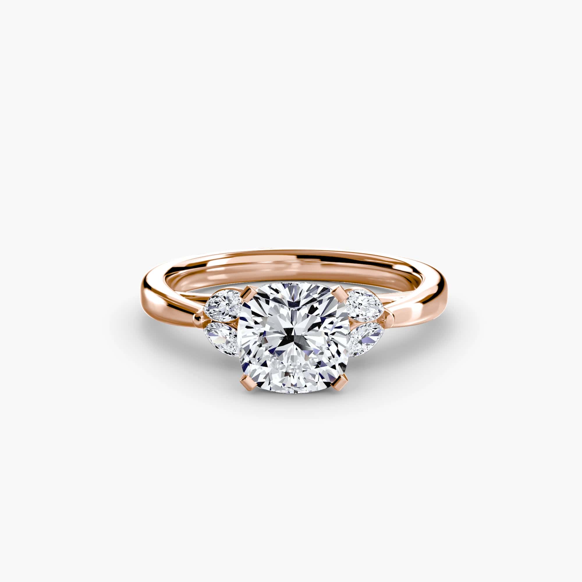 BW James Jewelers setting 9K Rose Gold / Cushion The Celestial Cluster Ring 2